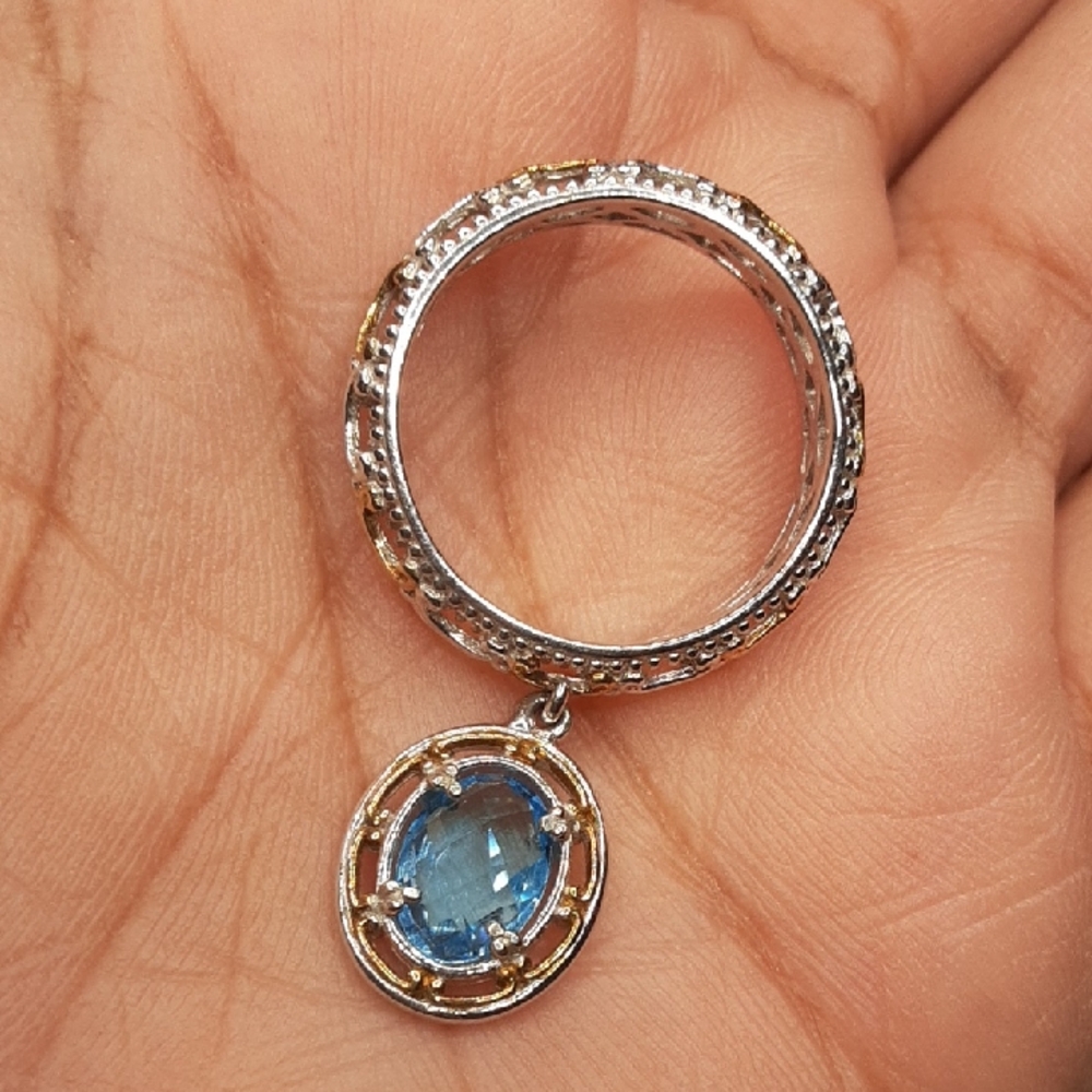 925 Blue Topaz Ring.